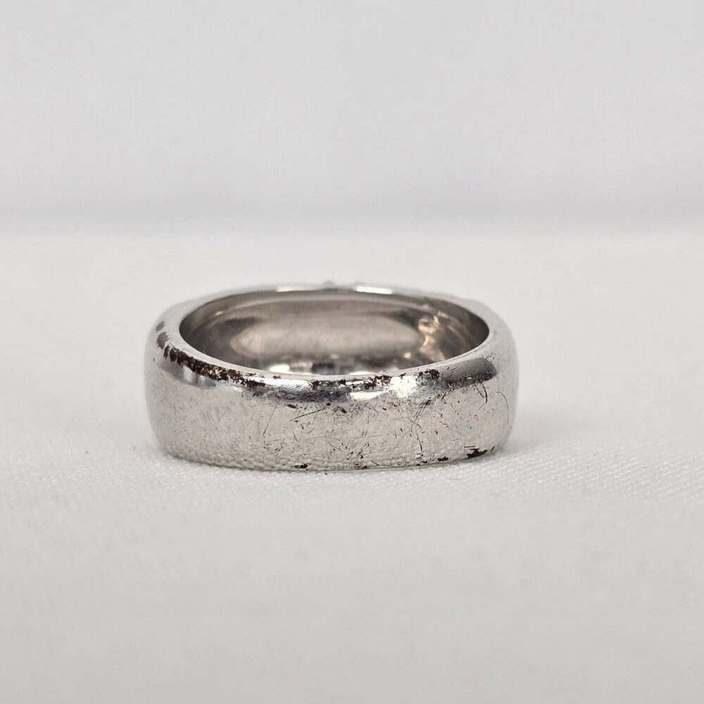 Silver Tone Rhinestone Ring Size 7 - Picture 4 of 6